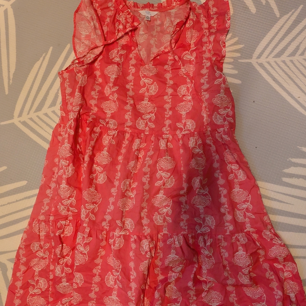 Time and Tru Coral Floral Dress